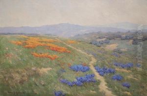 Lupines And Poppies by Granville Redmond