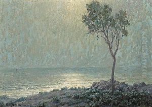 Lone Tree Along The Moonlit Coast by Granville Redmond