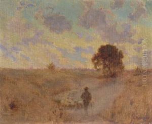 Shepherd In Pasture by Granville Redmond