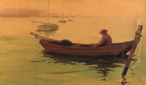 San Pedro Harbor by Granville Redmond