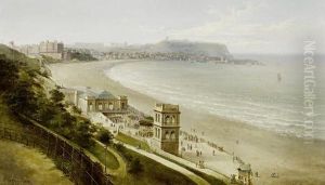 A Panorama Of Scarborough's South Bay Looking Across To Castle Cliff by Henry Redmore