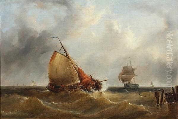 Fishing Boat In Choppy Seas, Other Vesselsbeyond - view 1