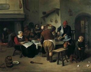 The Fat Kitchen c 1665 1670 by Jan Steen