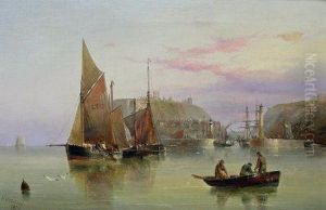 'whitby' - Fishing Boats At The Harbour Mouth