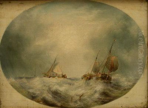 Sailing Barges In Choppy Seas - view 1