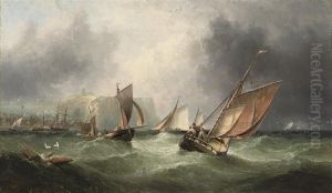 The Fishing Fleet Off Scarborough The Fishing Fleet Off Scarborough