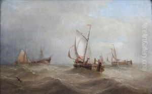 Fishing Boats In Asquall by Henry Redmore