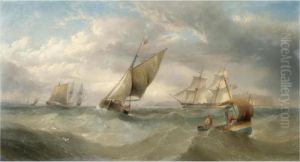 Shipping Off Whitby by Henry Redmore
