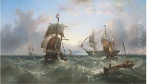An Austrian Merchantman Dropping The Pilot Off Spurn Head, Afterleaving Hull