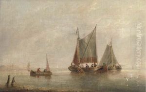 Fishermen Pulling In Their Nets by Henry Redmore