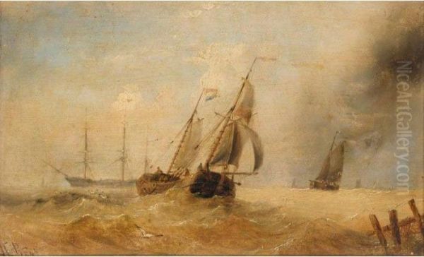 Shipping In Heavy Seas; Shipping At Sunset - view 1