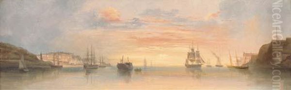 Shipping On The Estuary At Dusk - view 1