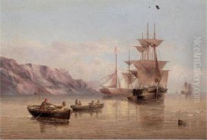 Shipping At Anchor by Henry Redmore