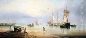 Harbour Scene by Henry Redmore