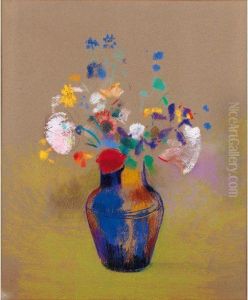 Fleurs Sur Fond Gris