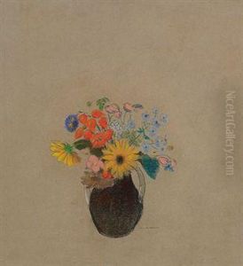 Bouquet Au Vase Noir
