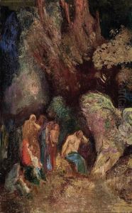 La Grotte Enchantee, Or La Grotte Des Tenebres, Or La Grotte De Lapythie by Odilon Redon