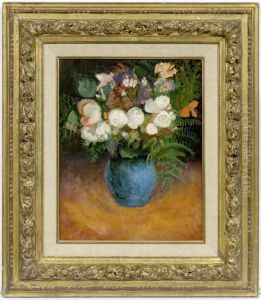 Still Life With Flowers In A Vase by Odilon Redon