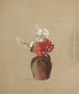 Bouquet Dans Un Petit Vase De Gres Bouquet Dans Un Petit Vase De Gres
