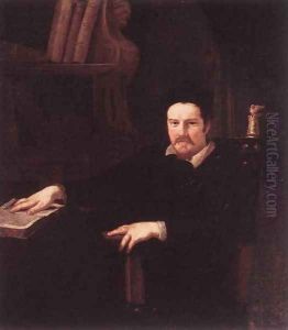 Portrait Of Monsignor Clemente Merlini by Andrea Sacchi