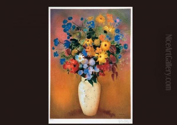 Vase And Flowers(estampe) - view 1