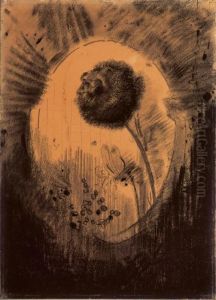 Il Y A Peut-etre Une Premiere Humanite Essayee Dans La Fleur by Odilon Redon