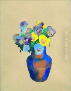 Pensees Un Bouquet De Pensees, Fleurs De Meditation by Odilon Redon