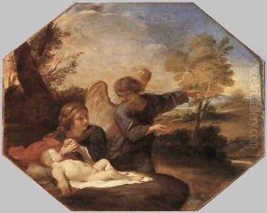 Hagar and Ismail in the Desert c. 1630 by Andrea Sacchi