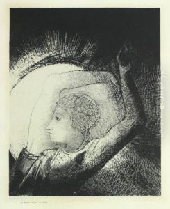 Une Femmerevetue Du Soleil by Odilon Redon