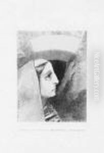 Devant Le Noir Soleil De La Melancolie, Lenore Apparait... by Odilon Redon