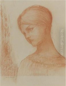 Reverie (profil De Jeune Fille) by Odilon Redon