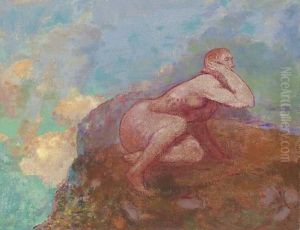 Femme Nue Au Rocher by Odilon Redon