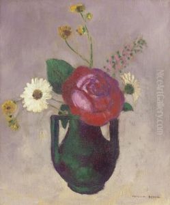 La Rose Et La Marguerite by Odilon Redon