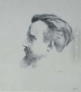 Portrait Of Maurice Denis (mellerio 193) by Odilon Redon