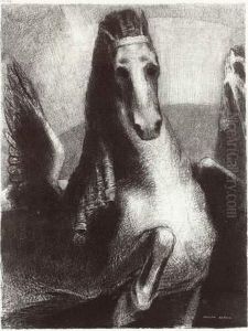 L'aile. 1893. by Odilon Redon