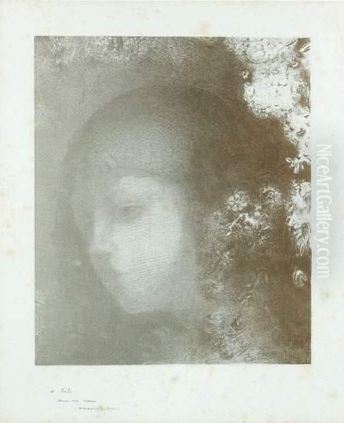 Tete D'enfant Avec Fleurs. 1897. - view 1