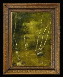 Landscape With Birches by Odilon Redon