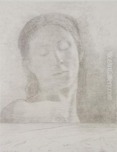 Yeux Clos. 1890 by Odilon Redon