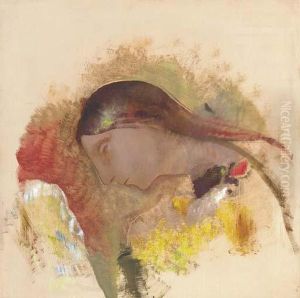 Tete De Femme Endormie by Odilon Redon