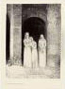 Les Pretresses Furent En Attente by Odilon Redon