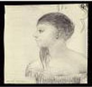 La Jeune Fille Aux Cheveux Noues by Odilon Redon