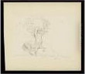 Centaure Brandissant Une Couronne De Feuillage by Odilon Redon