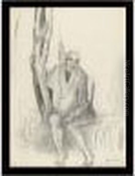 Homme Assis Sous Un Arbre - view 1