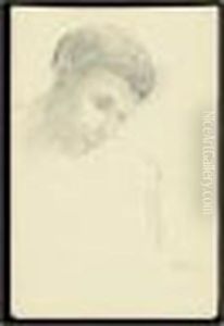Tete Pensive by Odilon Redon
