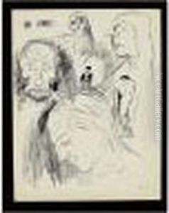 Visages A La Clef De Sol by Odilon Redon