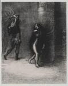 A Travers Ses Longs Cheveux by Odilon Redon