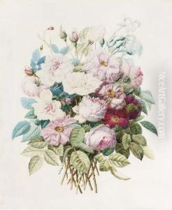 Un Bouquet De Roses by Pierre-Joseph Redoute