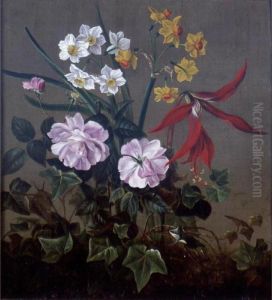 A Still Life Of Flowers by Pierre-Joseph Redoute