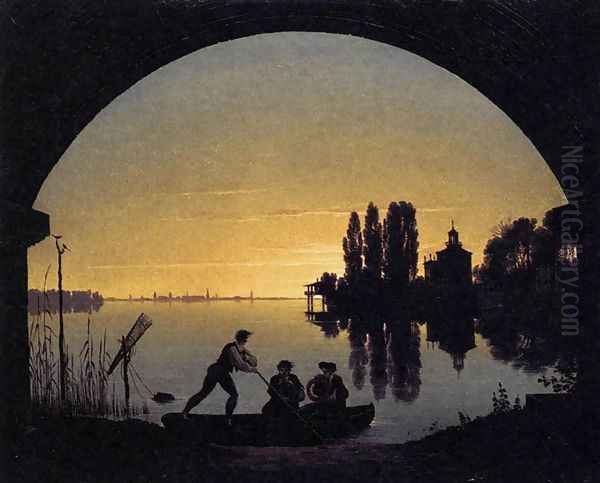 The Banks of the Spree near Stralau 1817 by Karl Friedrich Schinkel