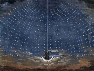 Stage set for Mozart's Magic Flute 1815 by Karl Friedrich Schinkel